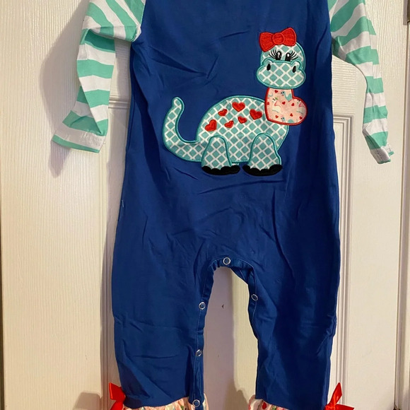 New Valentine’s Dinosaur Romper - Picture 3 of 9